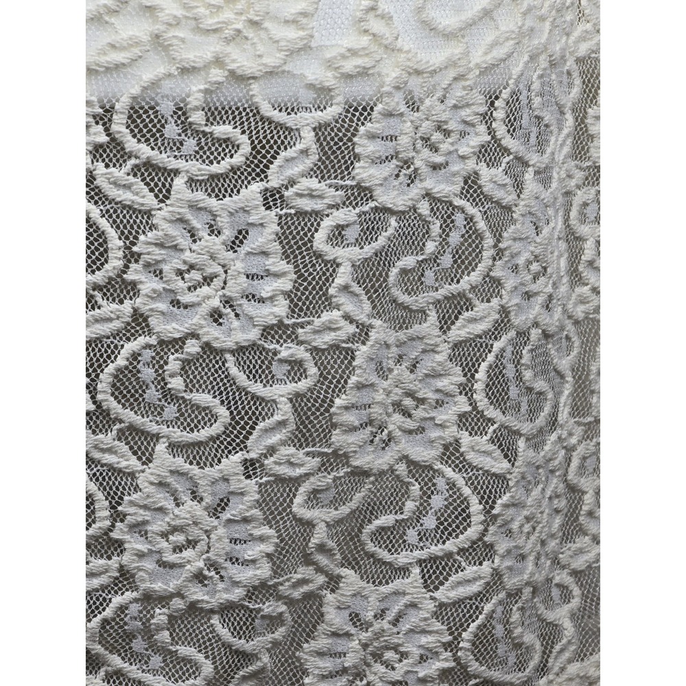 Knox Rose Womens S Sweater/Wrap Ivory Open Front Lace/Crochet Cottage Feminine - Picture 6 of 16